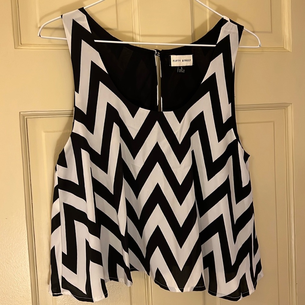 Black and white crop top